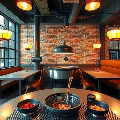 工业风火锅店设计，巧妙保留原空间结构 营造温馨用餐氛围-窗帘视界