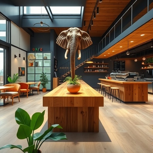 LOFT风格咖啡厅设计，钢结构挑高空间构建都市放松场所-窗帘视界