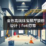 金色高端珠宝展厅装修设计 | Foti芬蒂(图4) 金色高端珠宝展厅装修设计 | Foti芬蒂(图4)