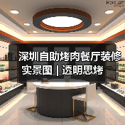 深圳自助烤肉餐厅装修实景图 | 透明思烤（图4）