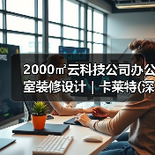 2000㎡云科技公司办公室装修设计 | 卡莱特(深圳)（图2）