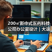 200㎡新中式医药科技公司办公室设计 | 大谊医药（图2）