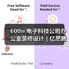 600㎡电子科技公司办公室装修设计 | 亿思腾达
