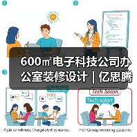 600㎡电子科技公司办公室装修设计 | 亿思腾达（图2）