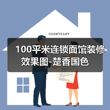 100平米连锁面馆装修效果图-楚香国色(图4) 100平米连锁面馆装修效果图-楚香国色(图4)