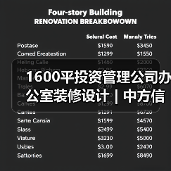 1600平投资管理公司办公室装修设计 | 中方信富