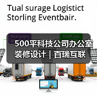 500平科技公司办公室装修设计 | 百瑞互联（图3）