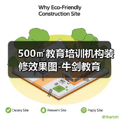 500㎡教育培训机构装修效果图-牛剑教育（图2）
