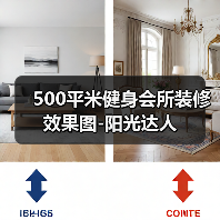 500平米健身会所装修效果图-阳光达人（图4）