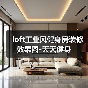 loft工业风健身房装修效果图-天天健身（图3）
