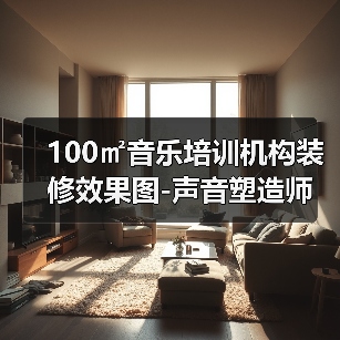 100㎡音乐培训机构装修效果图-声音塑造师（图4）