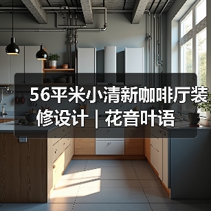 56平米小清新咖啡厅装修设计 | 花音叶语（图3）
