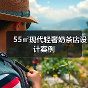 55㎡现代轻奢奶茶店设计案例（图4）