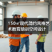 150㎡现代简约风格艺术教育培训空间设计（图2）