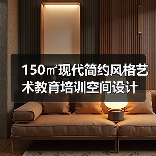 150㎡现代简约风格艺术教育培训空间设计（图4）