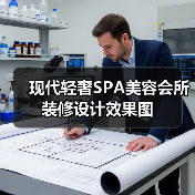 现代轻奢SPA美容会所装修设计效果图(图2) 现代轻奢SPA美容会所装修设计效果图(图2)