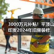 3000万元补贴！平顶山印发2024年旧房装修、厨卫等局部改造消费补贴实施细则