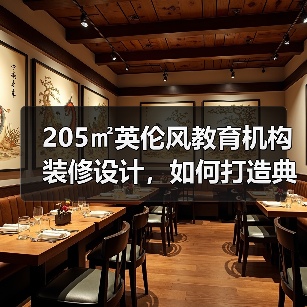 205㎡英伦风教育机构装修设计，如何打造典雅教学空间？