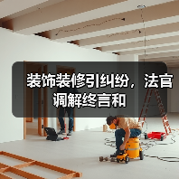 装饰装修引纠纷，法官调解终言和（图3）