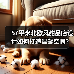 57平米北欧风甜品店设计如何打造温馨空间？（图2）