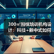300㎡围棋培训机构设计：科技+新中式如何融合？（图4）
