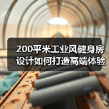 200平米工业风健身房设计如何打造高端体验