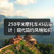 250平米摩托车4S店设计 | 现代简约风格如何提升品牌辨识度？（图3）