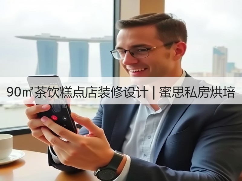 深圳90㎡烘焙店空间设计采用现代小资风-窗帘视界